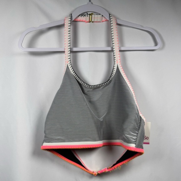So Popstitch Ribbed High Neck Junior Swim Top XXL (19) - Picture 1 of 5